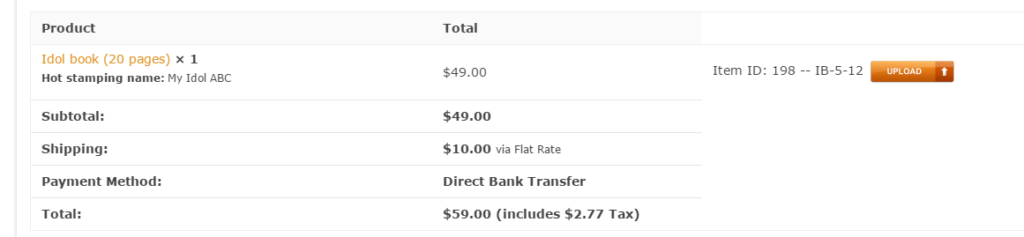 Checkout after payment then upload photo